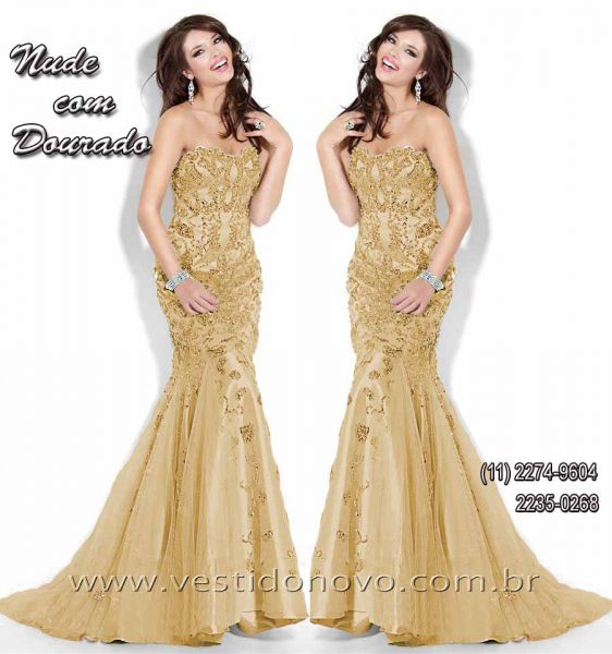 Vestido sereia dourado, Mãe da Noiva, brilho e pedraria, plus size