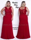 Vestido marsala plus size com renda no busto da LOJA VESTIDO NOVO zona sul de SP