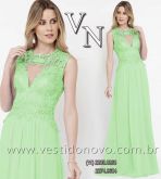 Vestido de renda verde mãe de noiva, mae de noivo