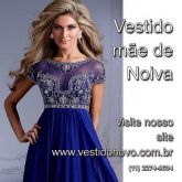 Vestido Mãe Noiva, azul royal, segunda pele, busto em pedraria, plus size