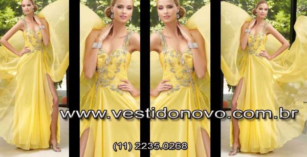 Vestido amarelo de Formatura - CASA DO VESTIDO