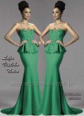 Vestido sereia verde plus size